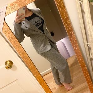 Vintage Alfred dunner glen check plaid gr pantsuit